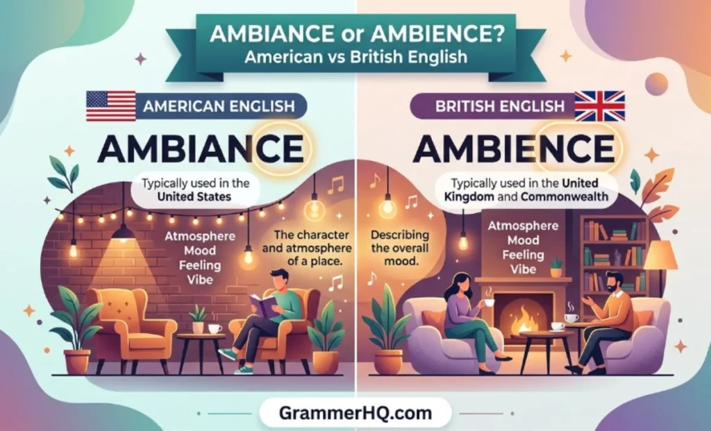 Ambiance or Ambience in American vs British English