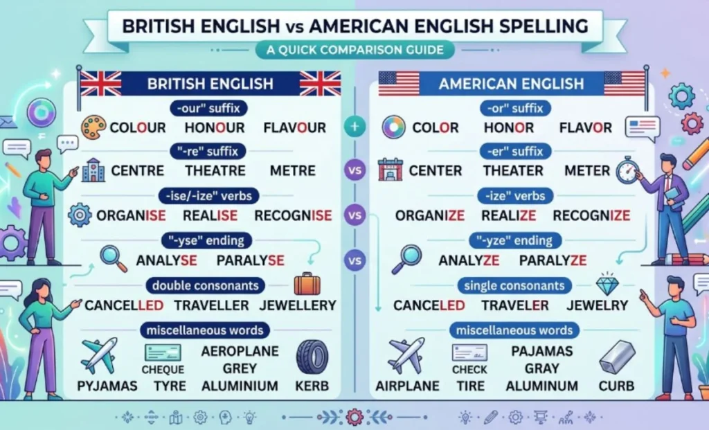 British English vs American English Spelling