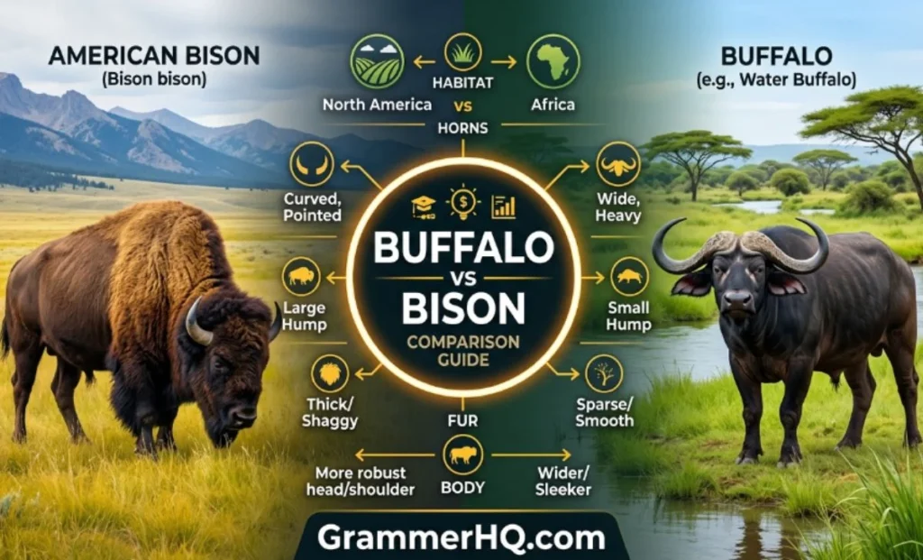 Buffalo vs Bison Comparison Table