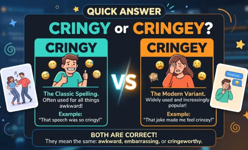 Cringy or Cringey Quick Answer