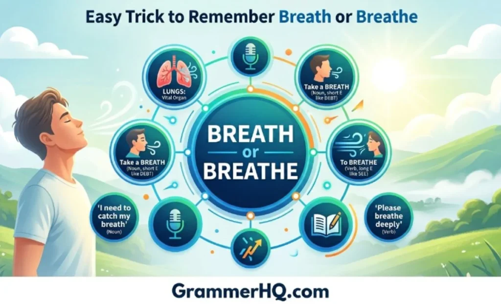 Easy Trick to Remember Breath or Breathe