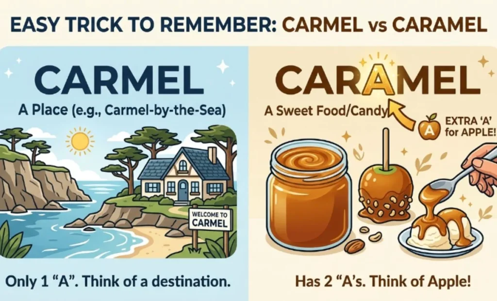 Easy Trick to Remember Carmel or Caramel