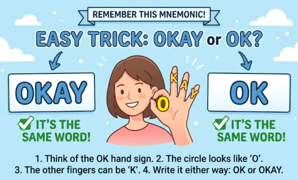 Easy Trick to Remember Okay or OK