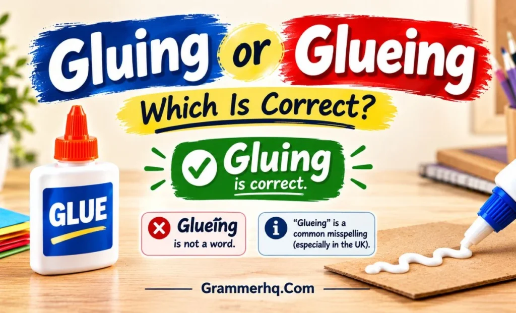 Gluing or Glueing: Which Is Correct?