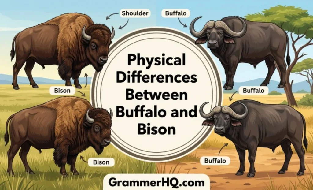 Physical Differences Between Buffalo and Bison
