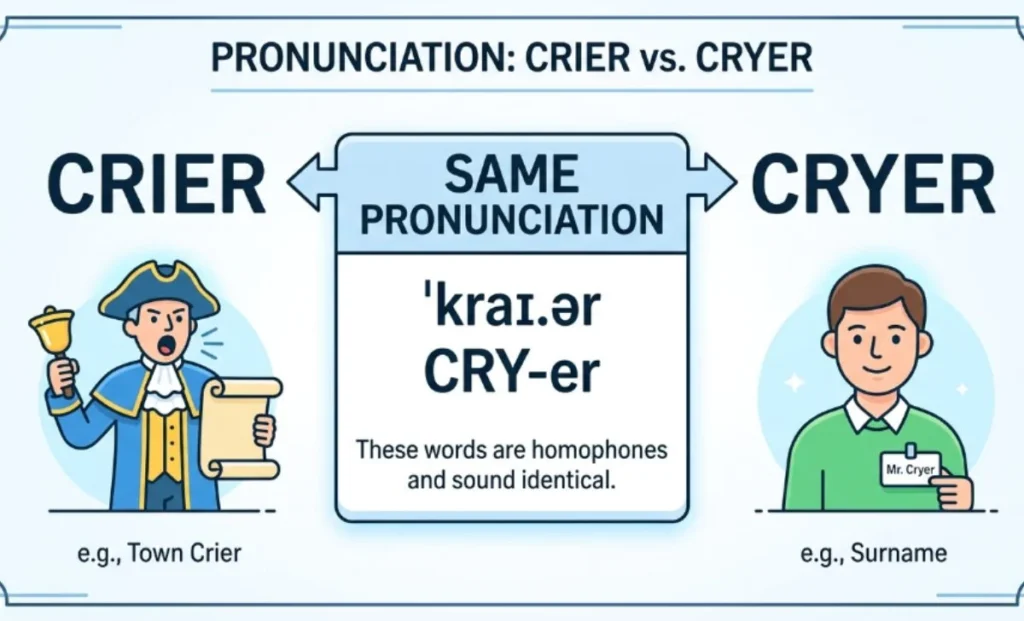 Pronunciation of Crier vs Cryer
