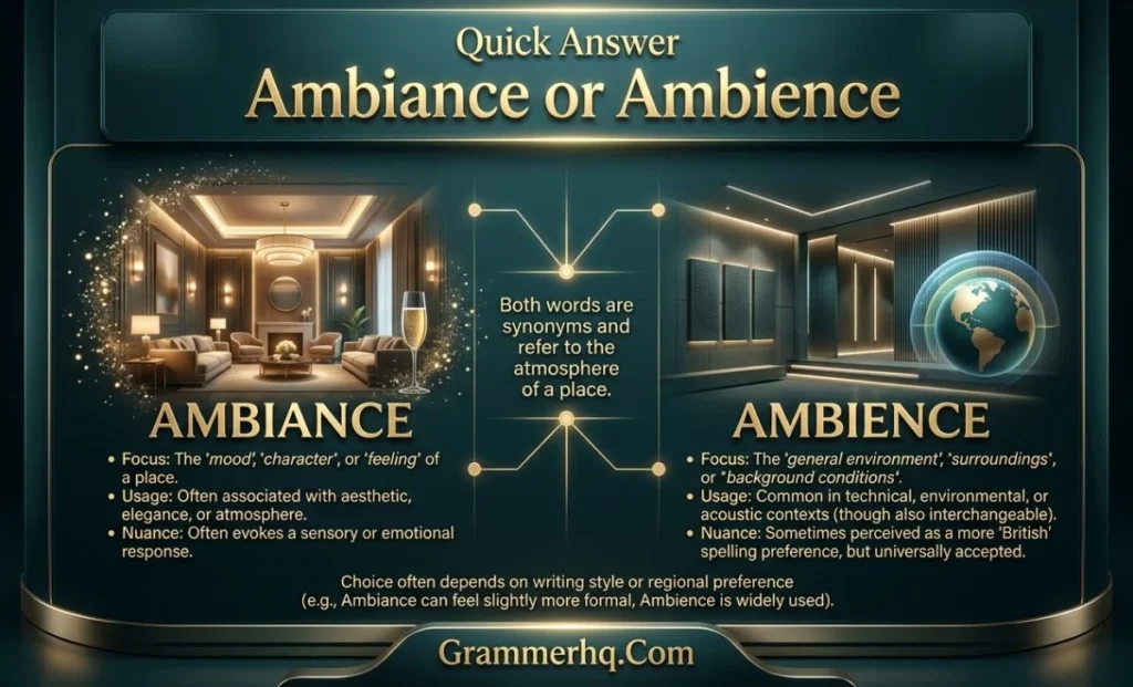 Quick Answer Ambiance or Ambience
