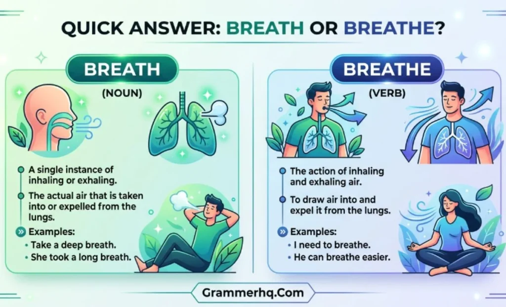 Quick Answer Breath or Breathe