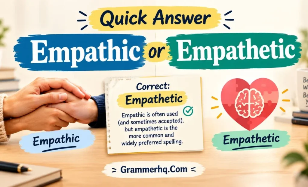 Quick Answer Empathic or Empathetic