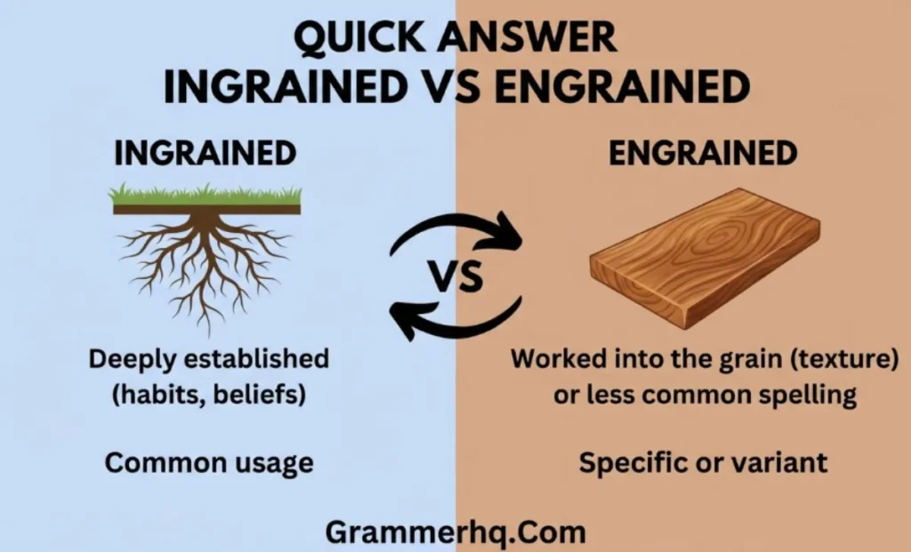 Quick Answer ingrained vs Engrained