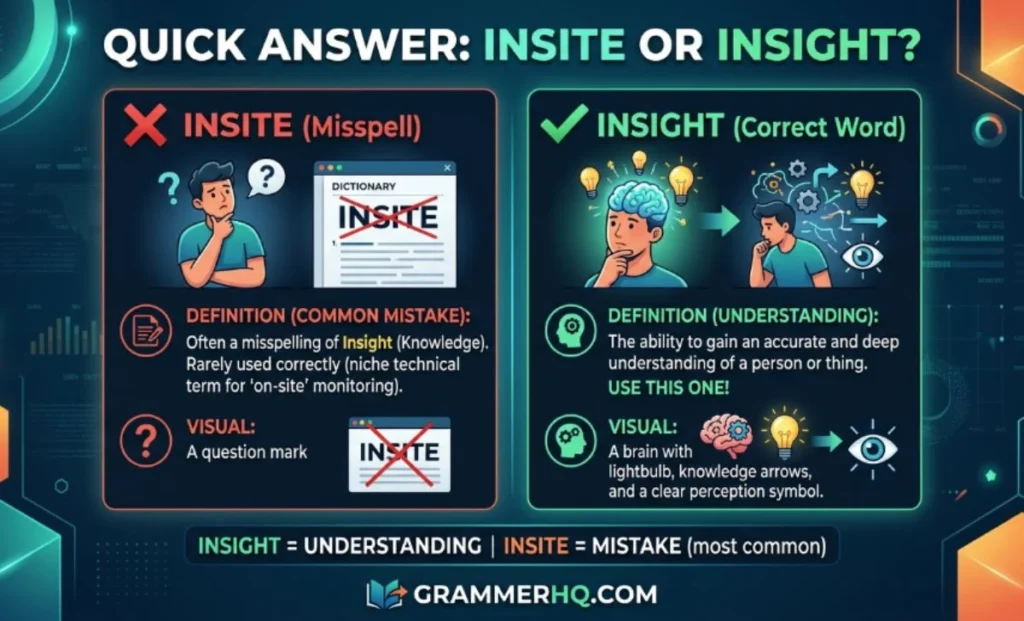 Quick Answer Insite or Insight