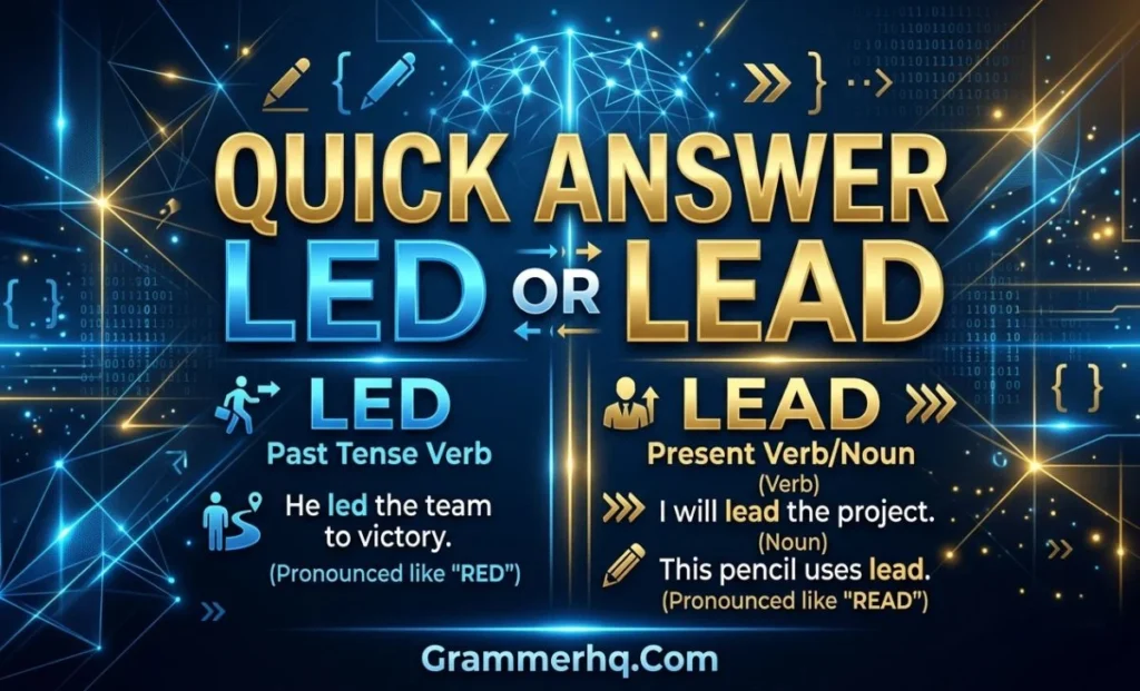 Quick Answer Led or Lead