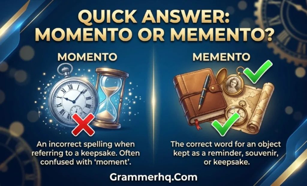 Quick Answer Momento or Memento
