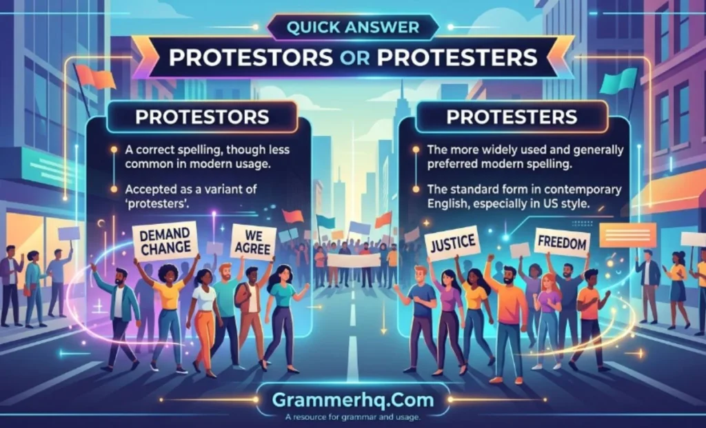 Quick Answer Protestors or Protesters