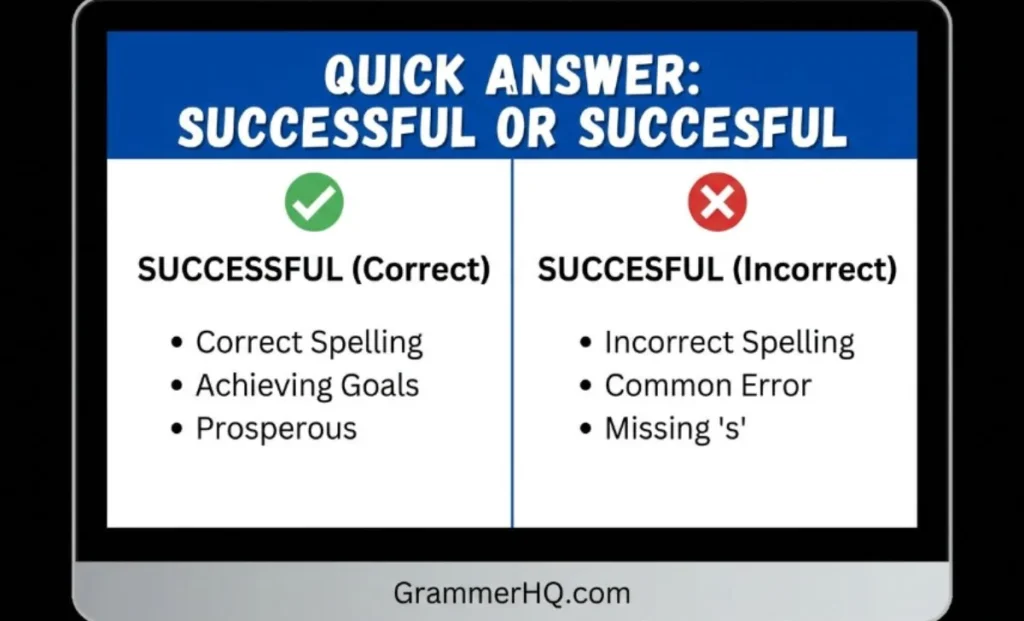 Quick Answer Successful or Succesful