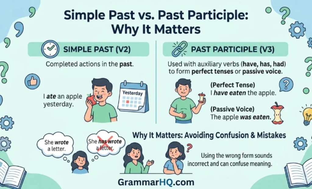 Simple Past vs Past Participle: Why It Matters