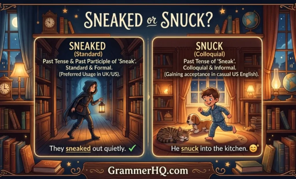Sneaked or Snuck – Quick Answer