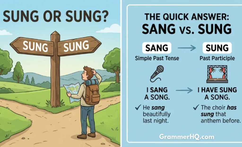 Sung or Sang – Quick Answer