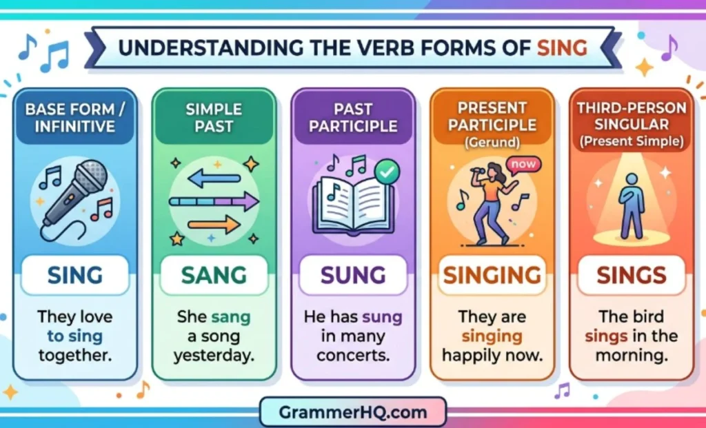 Understanding the Verb Forms of Sing