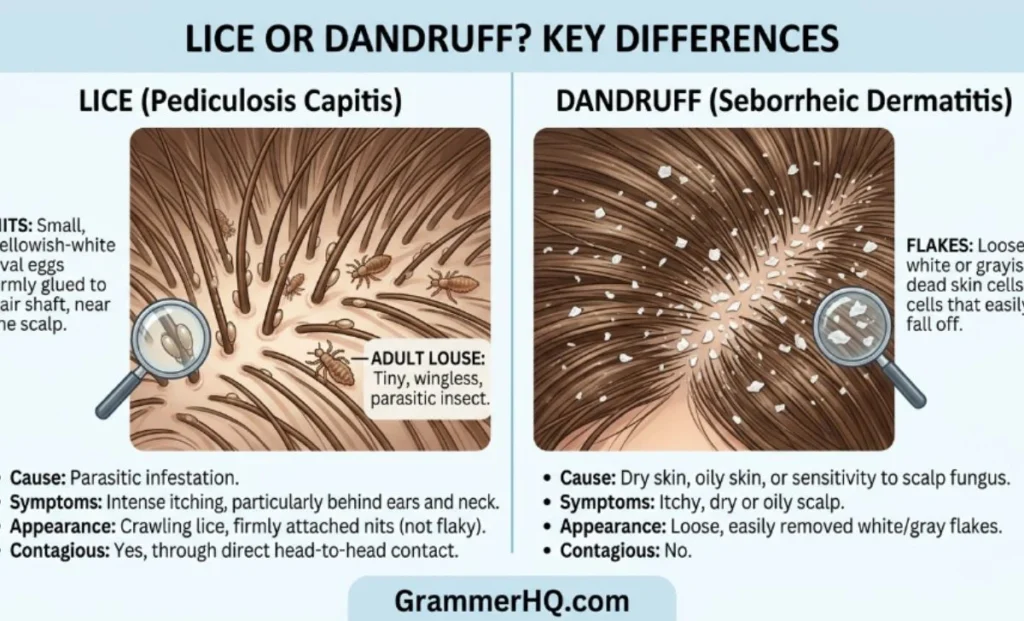 What Does Lice or Dandruff Mean?