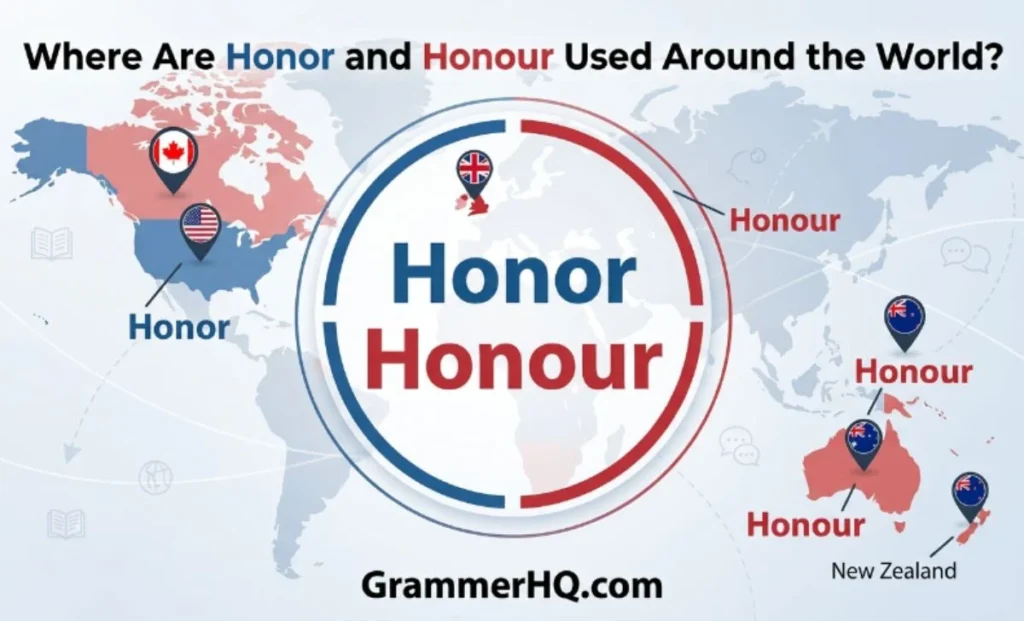 Where Are Honor and Honour Used Around the World?