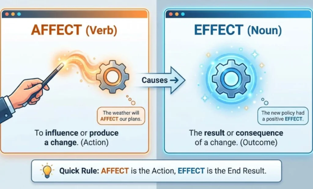 Affect or Effect – Quick Answer