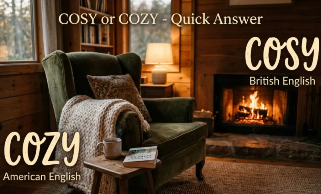 Cosy or Cozy – Quick Answer