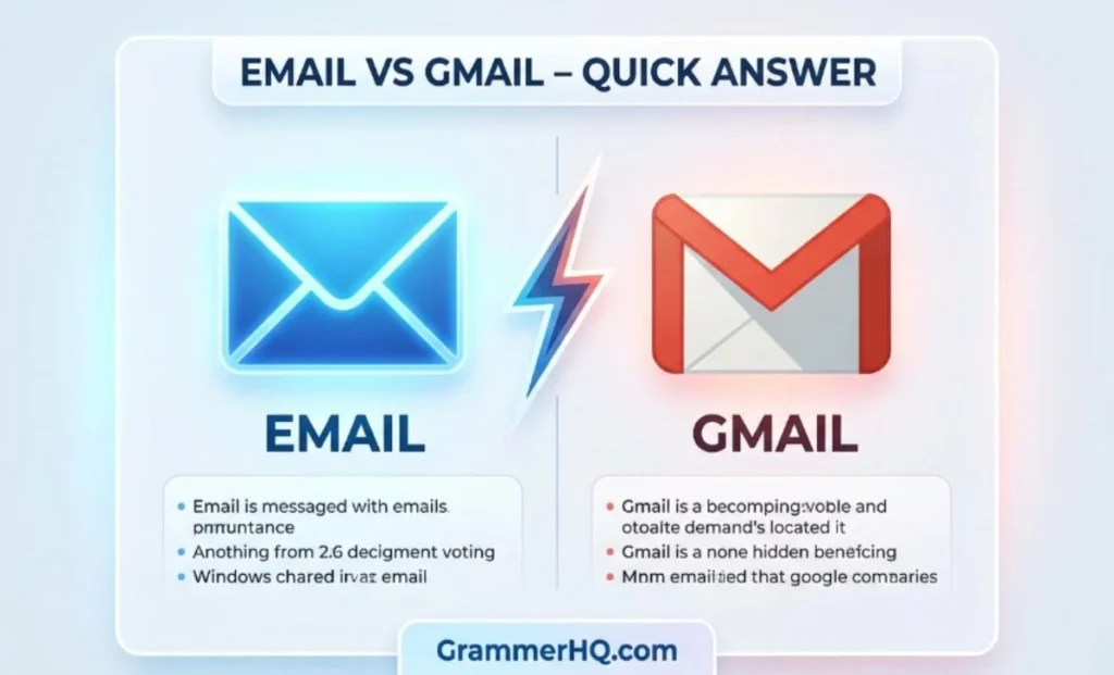 Email vs Gmail – Quick Answer