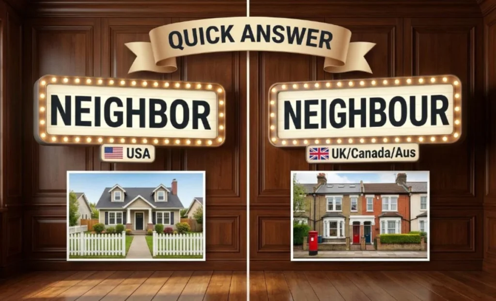 Neighbor or Neighbour – Quick Answer
