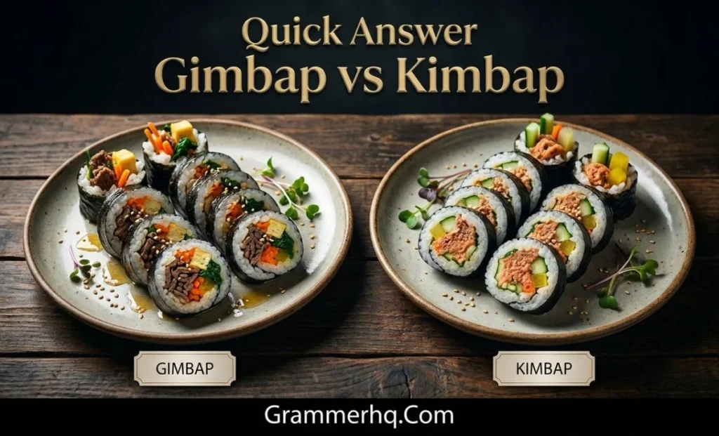 Quick Answer Gimbap vs Kimbap