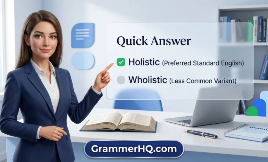 Quick Answer Holistic or Wholistic