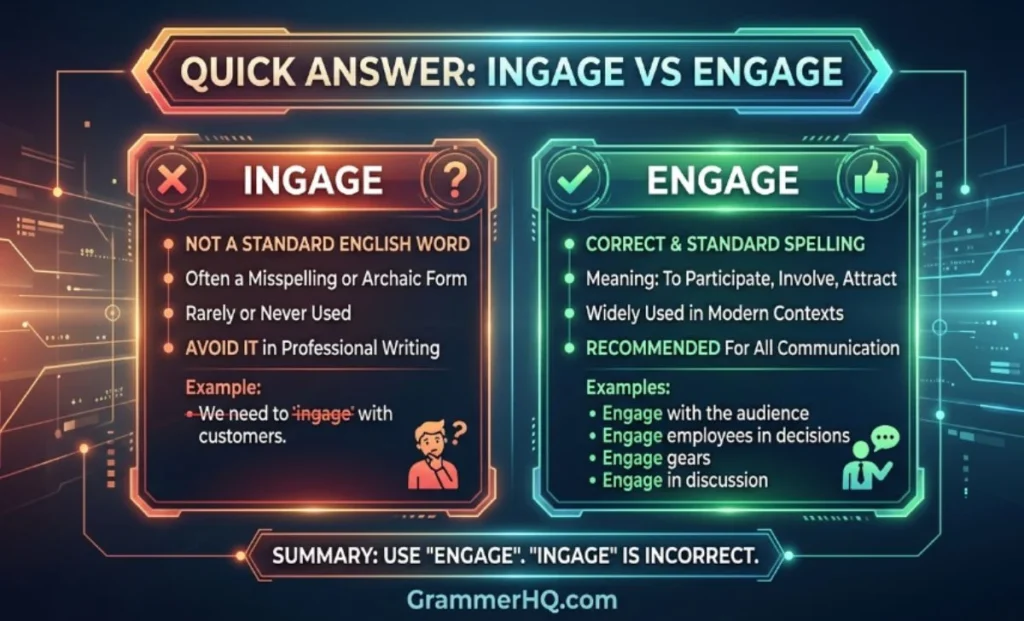 Quick Answer Ingage vs Engage 