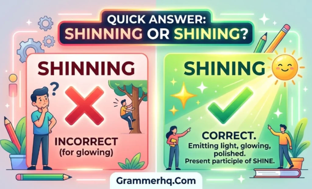 Quick Answer Shinning or Shining