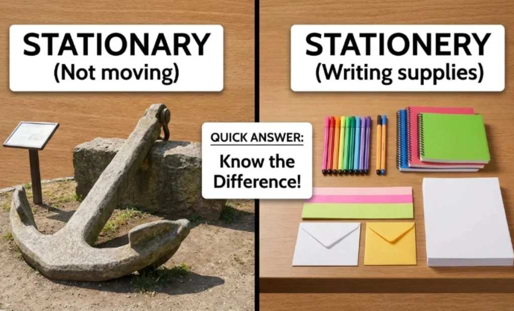 Stationary or Stationery – Quick Answer