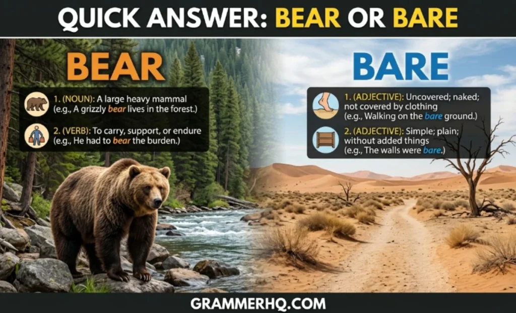 Quick Answer Bear or Bare