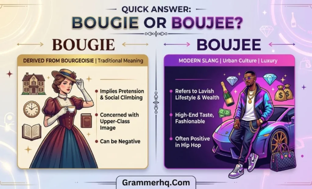 Quick Answer Bougie or Boujee