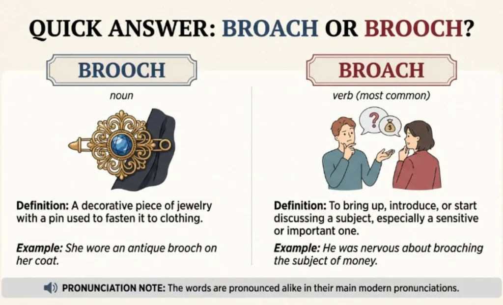 Quick Answer Broach or Brooch 
