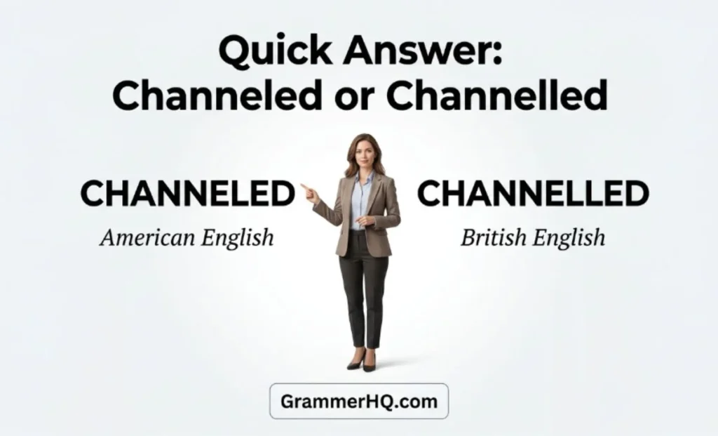 Quick Answer channeled or channelled