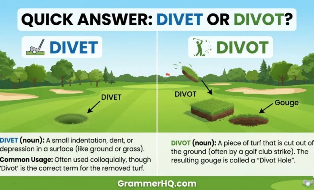 Quick Answer Divet or Divot