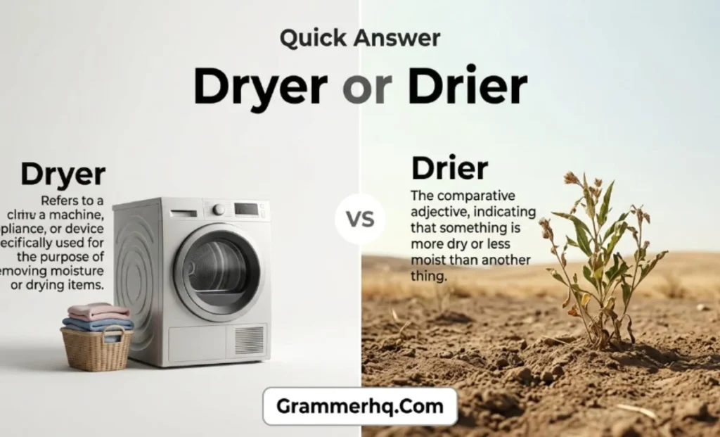 Quick Answer Dryer or drier