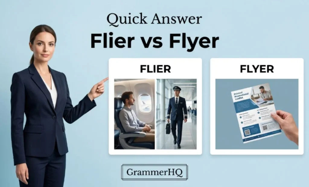 Quick Answer Flier vs Flyer