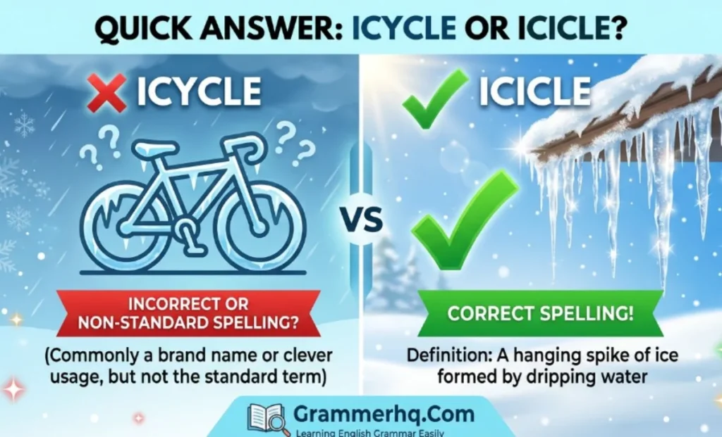 Quick Answer Icycle vs Icicle
