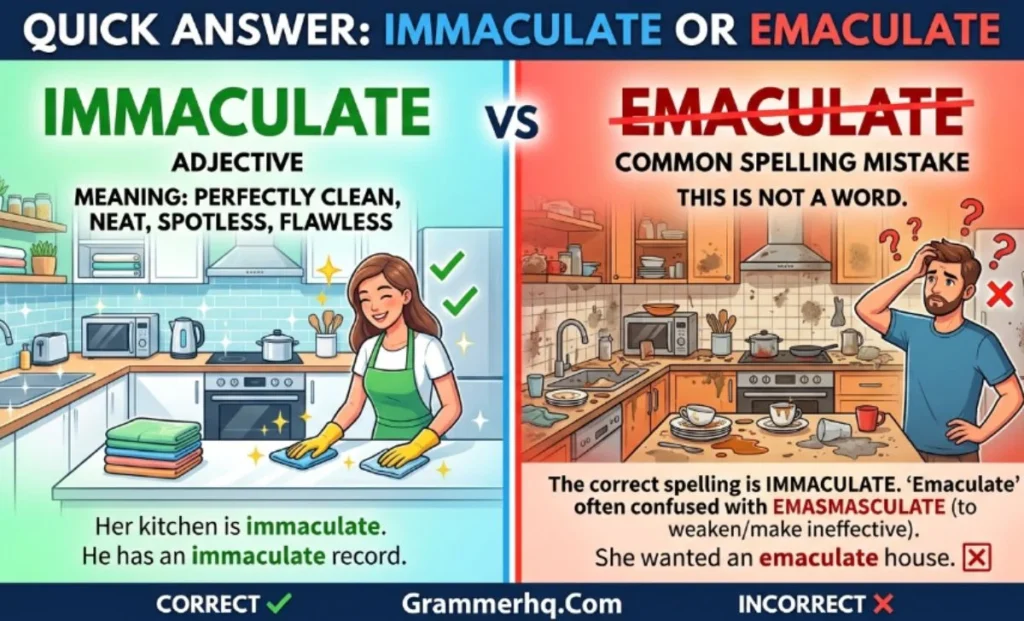 Quick Answer Immaculate or Emaculate