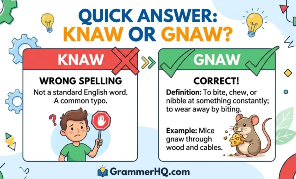 Quick Answer Knaw or Gnaw