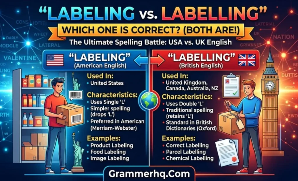 Quick Answer labeling vs labelling