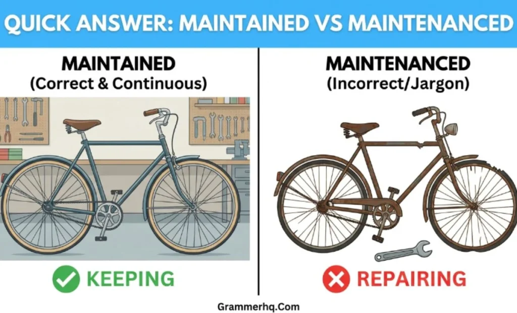 Quick Answer Maintained vs Maintenanced