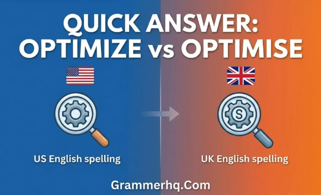 Quick Answer optimize vs optimise