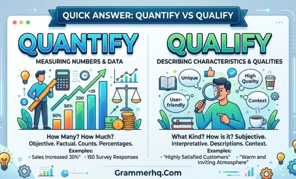 Quick Answer Quantify vs Qualify