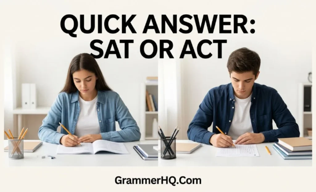 Quick Answer SAT or ACT