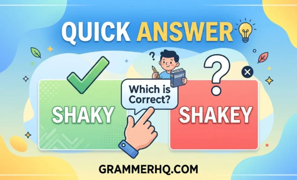 Quick Answer shakey or shaky